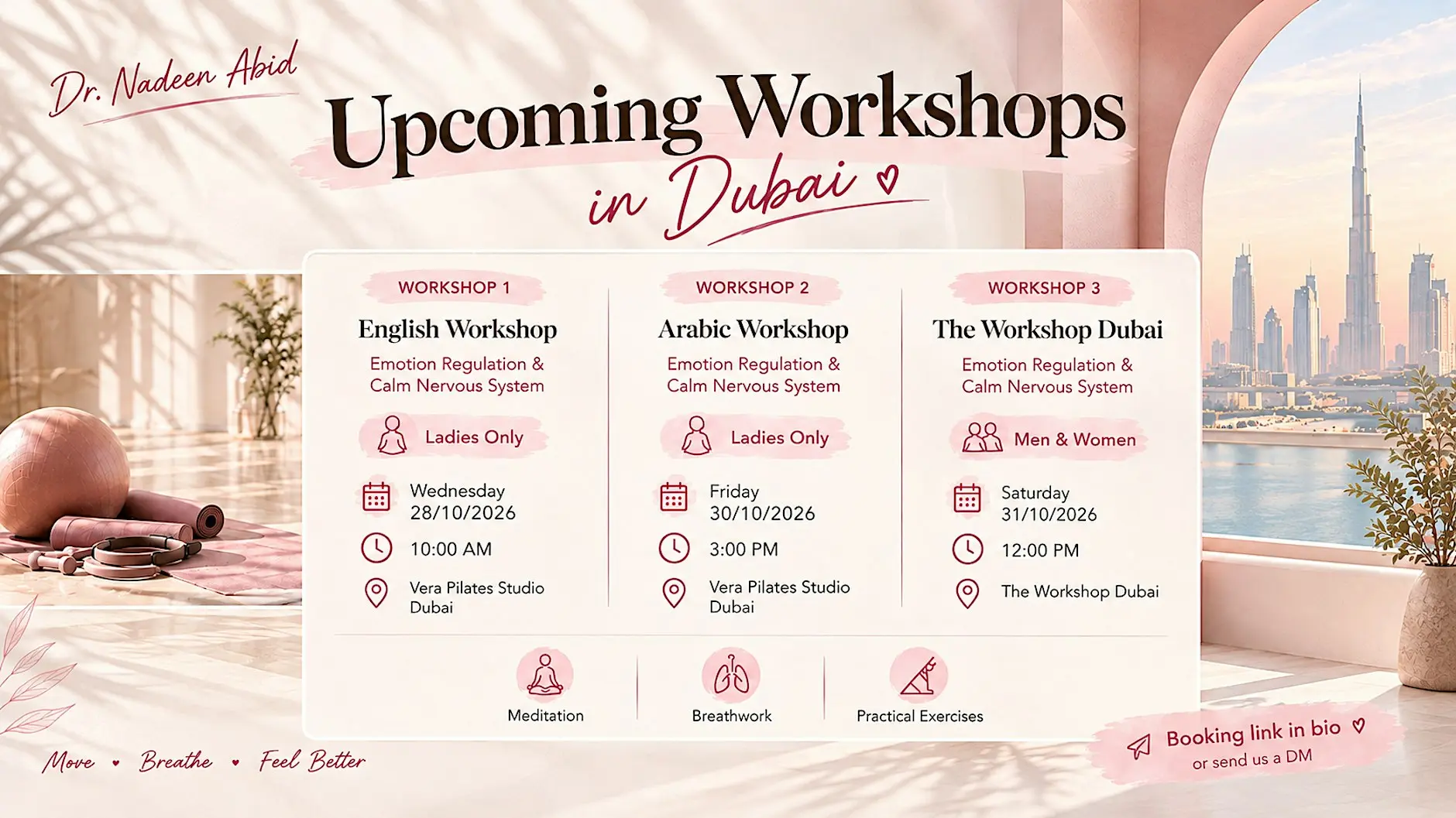 Emotion Regulation & Nervous System Calming Workshop: Clinical Approaches to Vagal Tone and Somatic Healing in Dubai