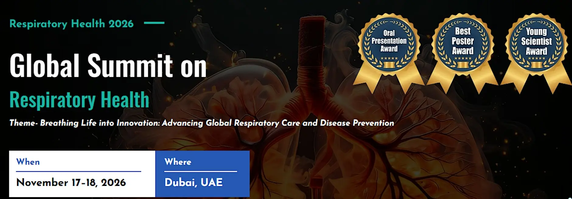 Global Summit on Respiratory Health 2026: Innovations in Pulmonology, AI Diagnostics, and Precision Care in Dubai